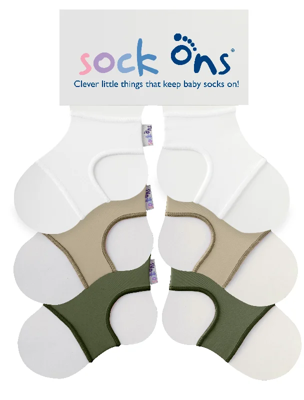 3pk Neutral Sock Ons Multi Pack!