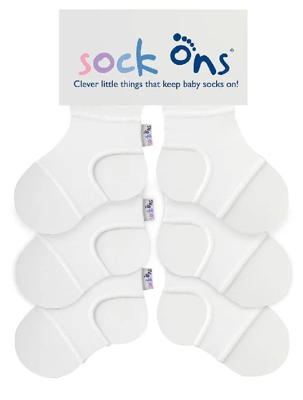 3pk Neutral Whties Sock Ons Multi Pack SAVE!