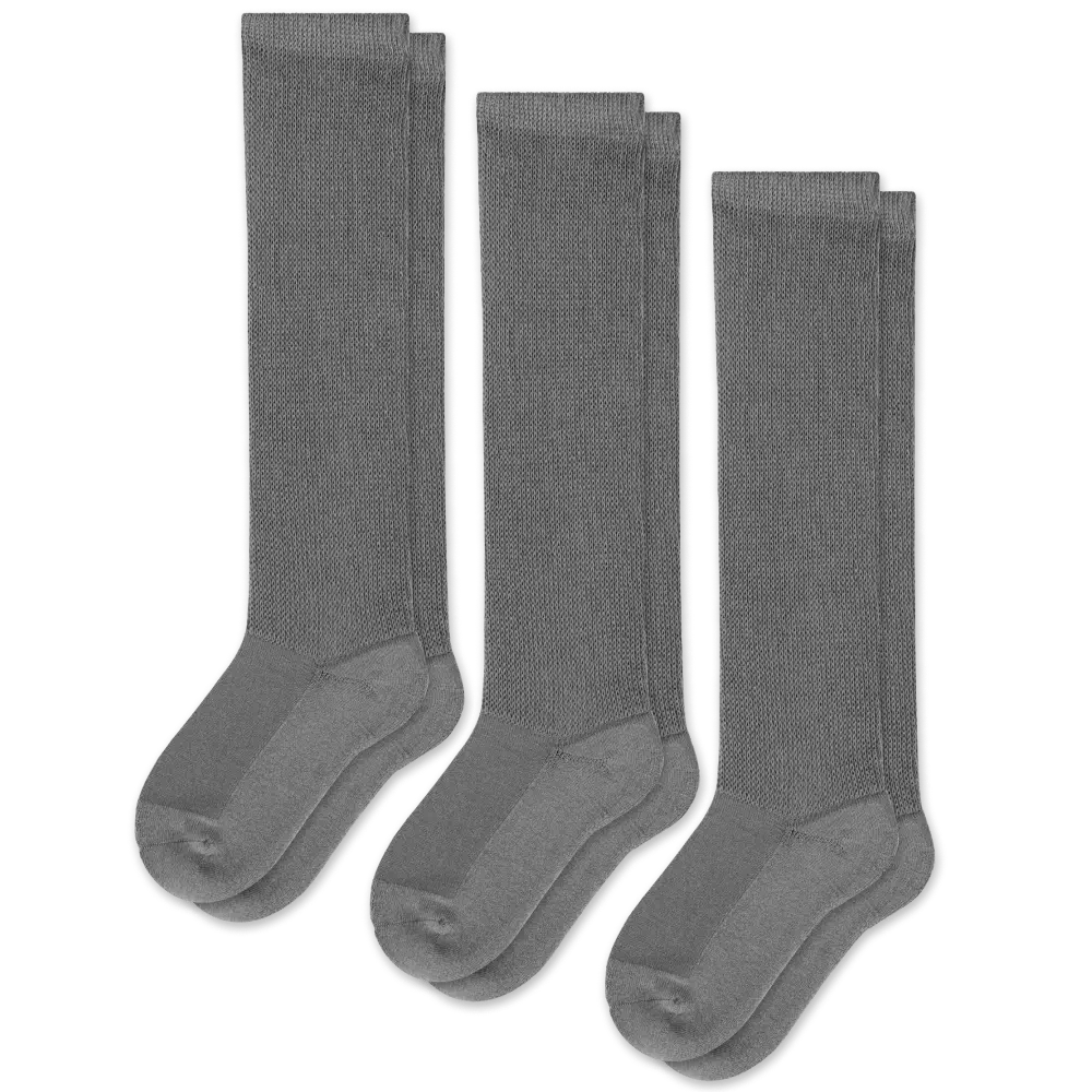 Gray EasyStretch™ Diabetic Socks Bundle 3-Pack