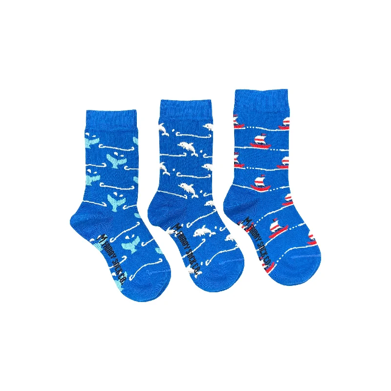 Kid's Ship, Dolphin & Whale Socks