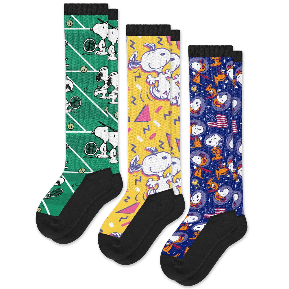 Snoopy Adventure EasyStretch™ Diabetic Socks Bundle 3-Pack