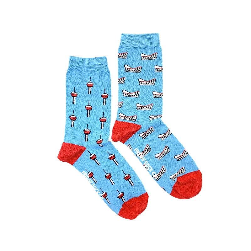 Women's Calgary Tower & Calgary Saddledome Socks