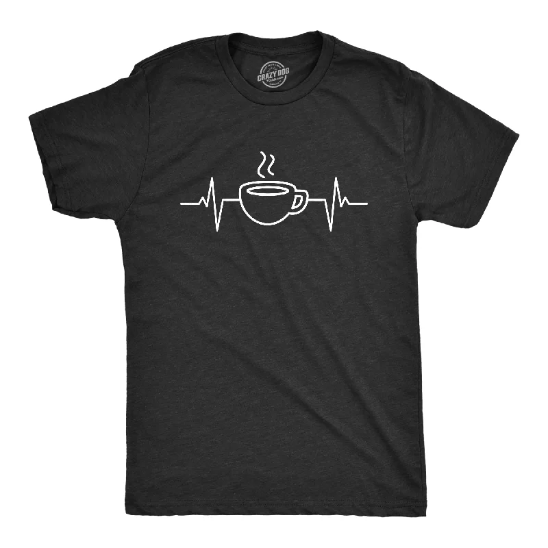 Coffee Heart Beat Men's T Shirt