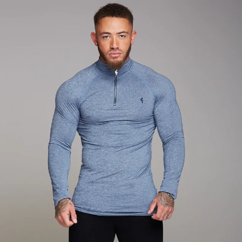 Father Sons Long sleeve Navy zip gym top - FSH196