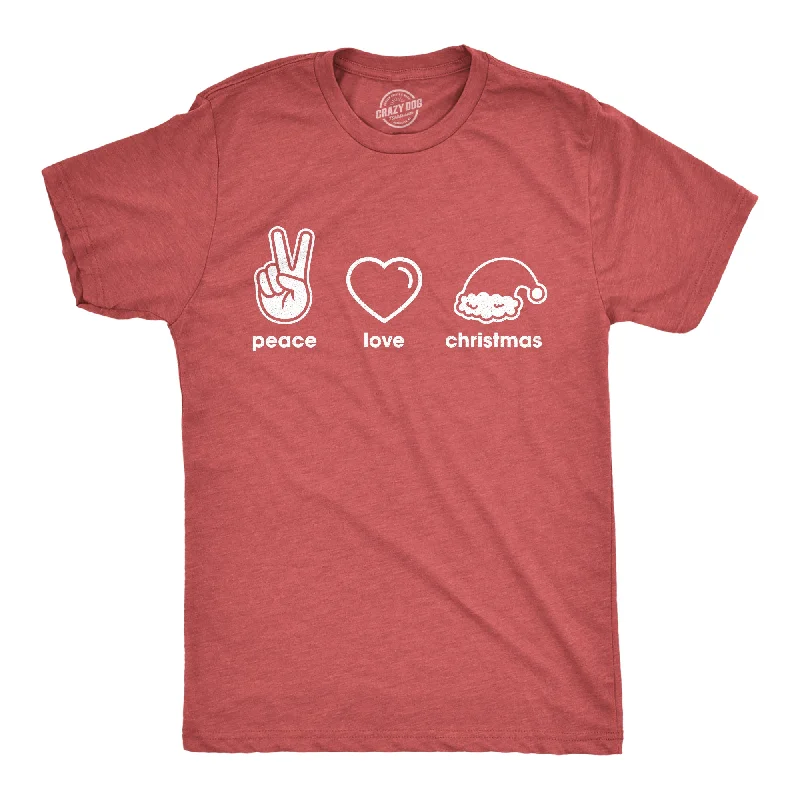 Peace Love Christmas Men's T Shirt