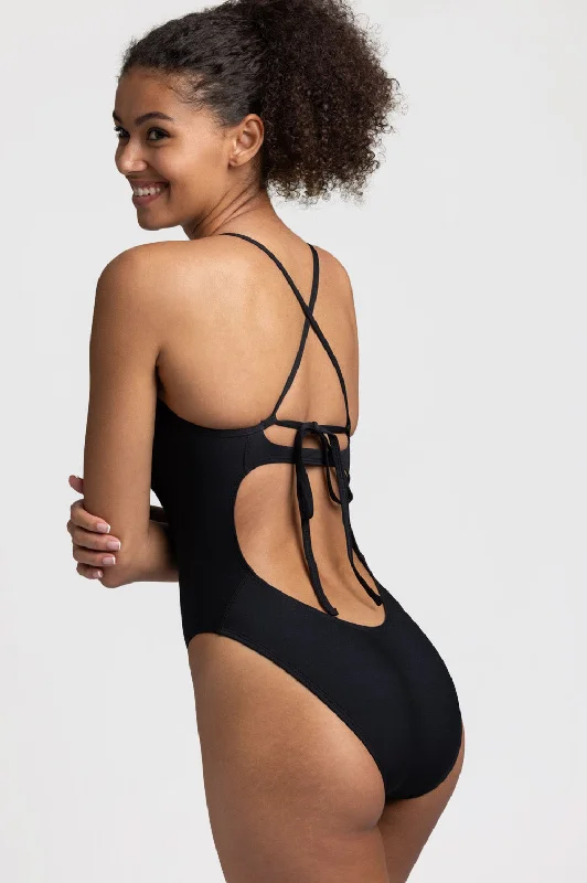 Priscilla Swim Onesie - Black