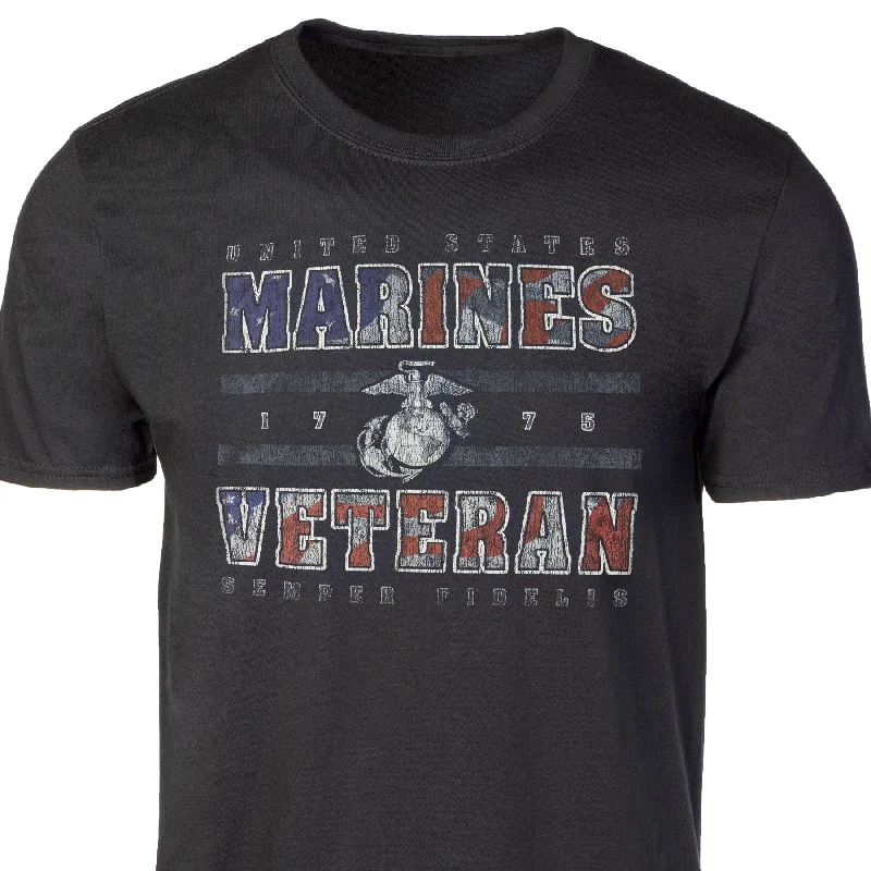 Stars and Stripes Marine Veteran T-shirt