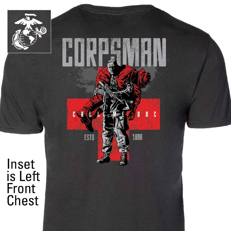 Corpsman Back With Left Chest T-shirt