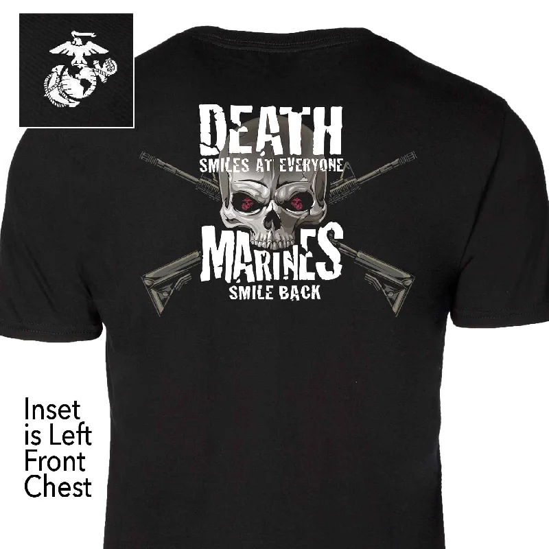 USMC Graphic "Marines Smile Back" Skull T-shirt