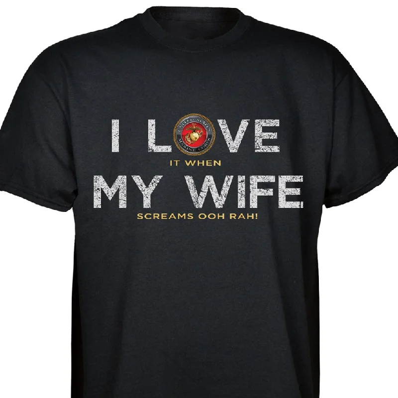 I Love My Wife OOHRAH Full Front T-Shirt