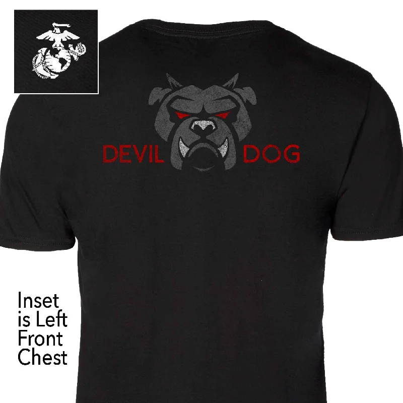 Devil Dog Back With Left Chest T-shirt