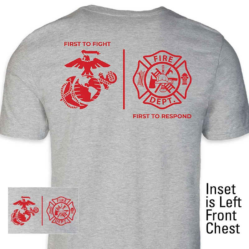 USMC First Responders Fire T-shirt