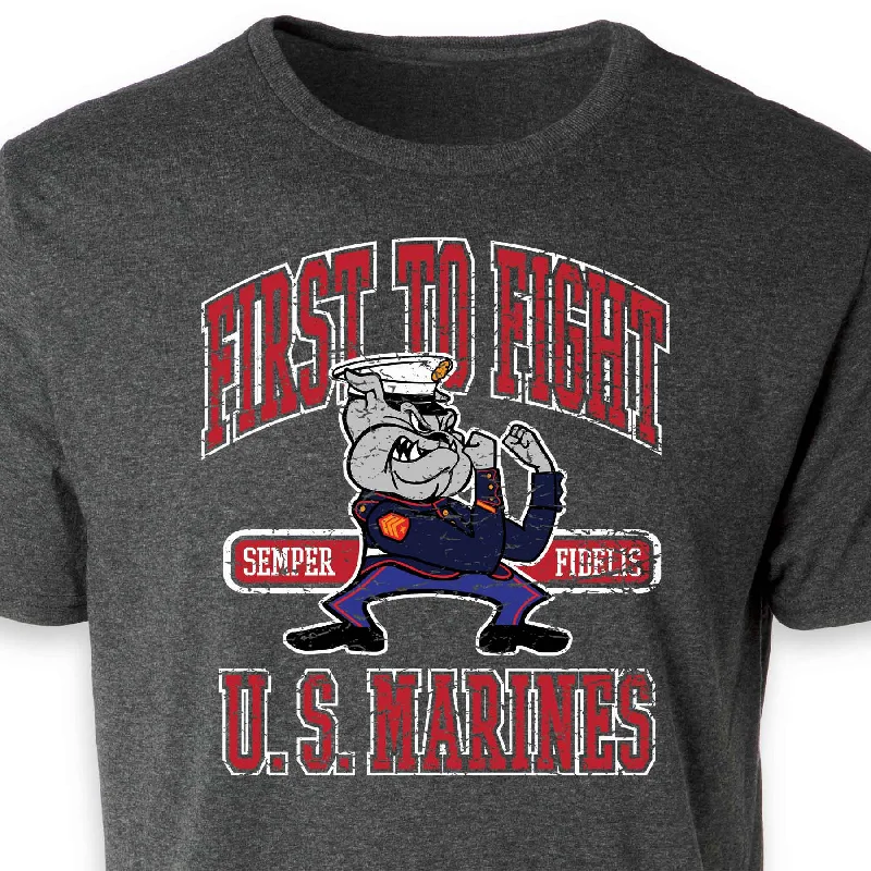 USMC First To Fight Bulldog T-shirt