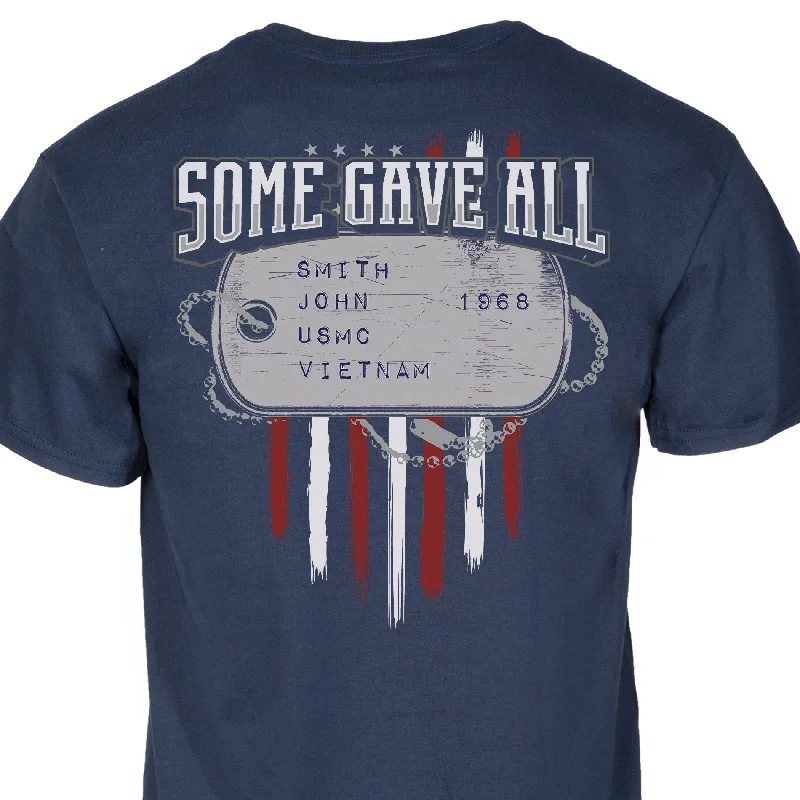 Some Gave All Personalized Dog Tag T-shirt