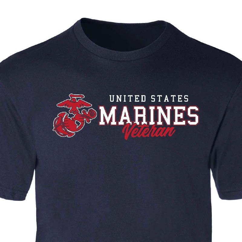 USMC Veteran Script T-shirt