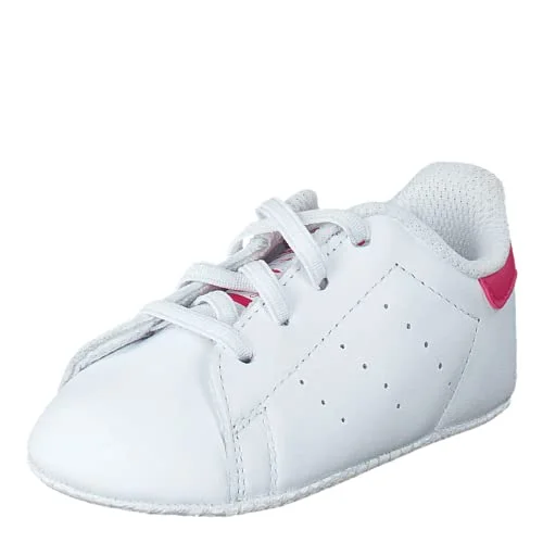 adidas Originals Stan Smith Crib S82618, Unisex Baby Lauflernschuhe Sneaker, Weiß (Ftwr White/Ftwr White/Bold Pink), EU 18