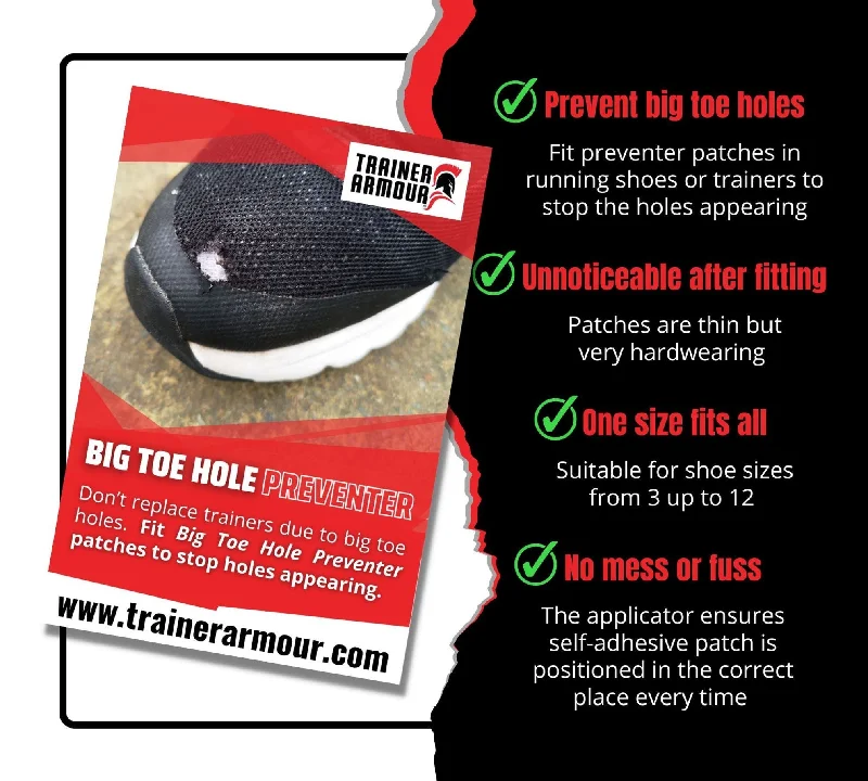 Trainer Armour Big Toe Hole Preventor (White)