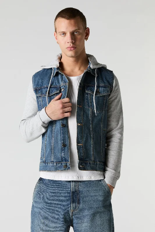 Hooded Denim Trucker Jacket