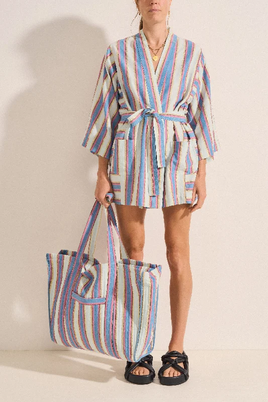 Ariane Mykonos Stripe Robe