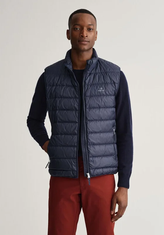 Gant The Light Down Gilet, Evening Blue