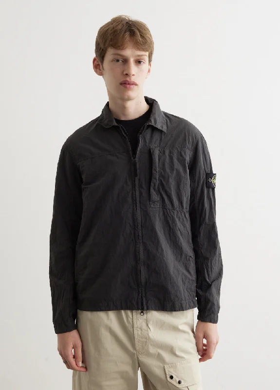 Iridescent Nylon Metal Overshirt