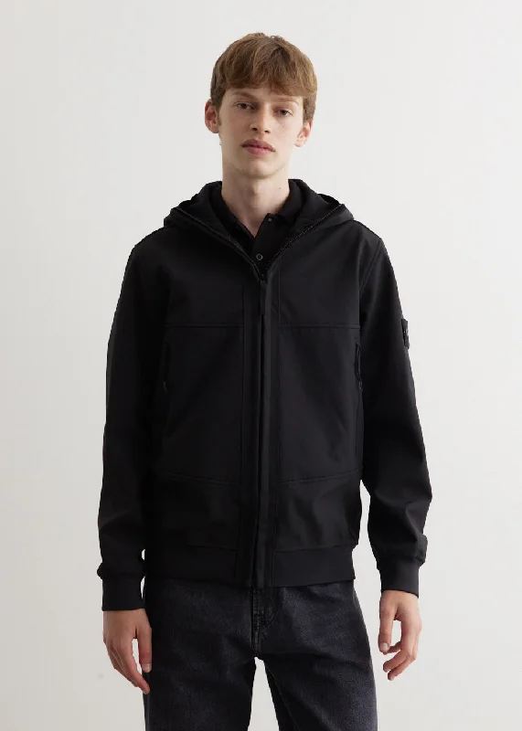 Light Hooded Laminated Jacket