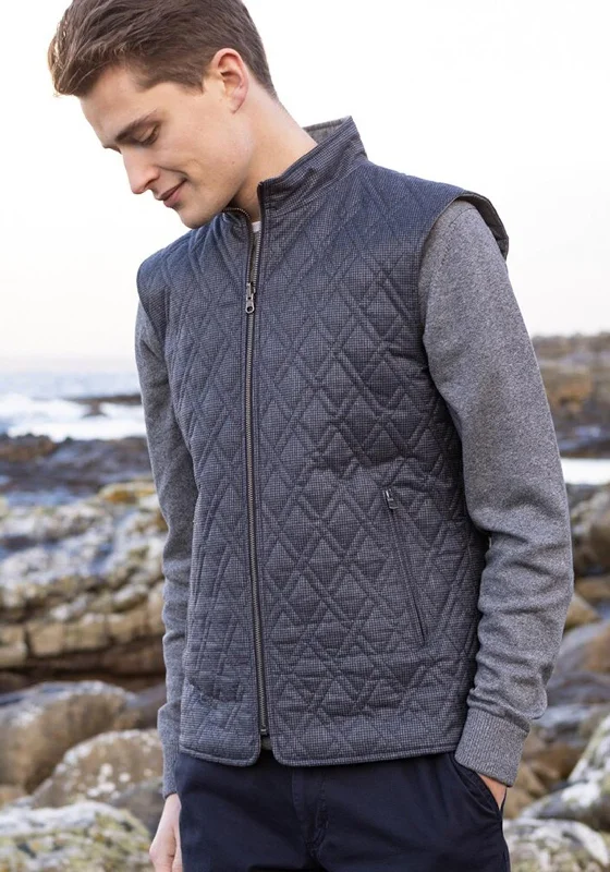 Magee 1866 Akeeran Reversible Gilet, Navy & Grey