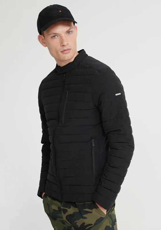 Superdry Commuter Hybrid Biker Jacket, Black