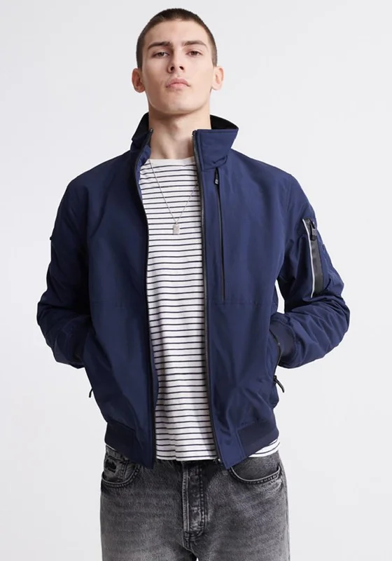 Superdry Moody Light Bomber Jacket, Deep Navy