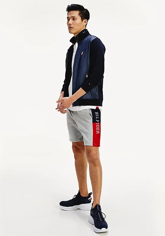 Tommy Hilfiger Mixed Media Zip Jacket, Desert Sky