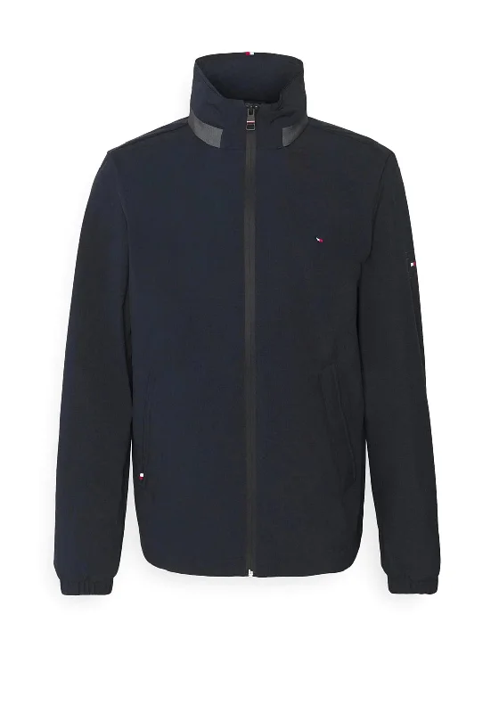 Tommy Hilfiger Ripstop Stand Collar Jacket, Midnight Sky