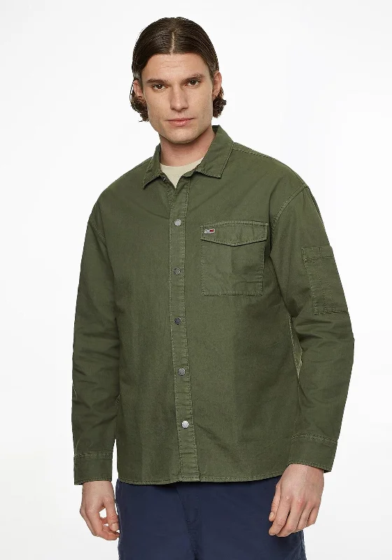 Tommy Jeans Spring Dobby Overshirt, Avalon Green