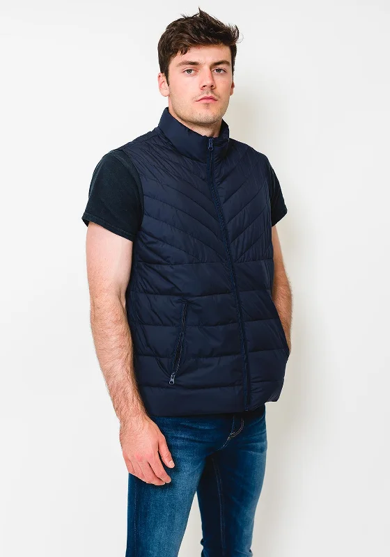 White Label Padded Gilet, Navy