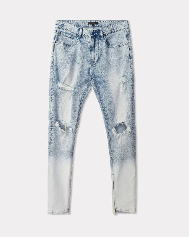 Konus Men's Acid Washed Jean in Blue